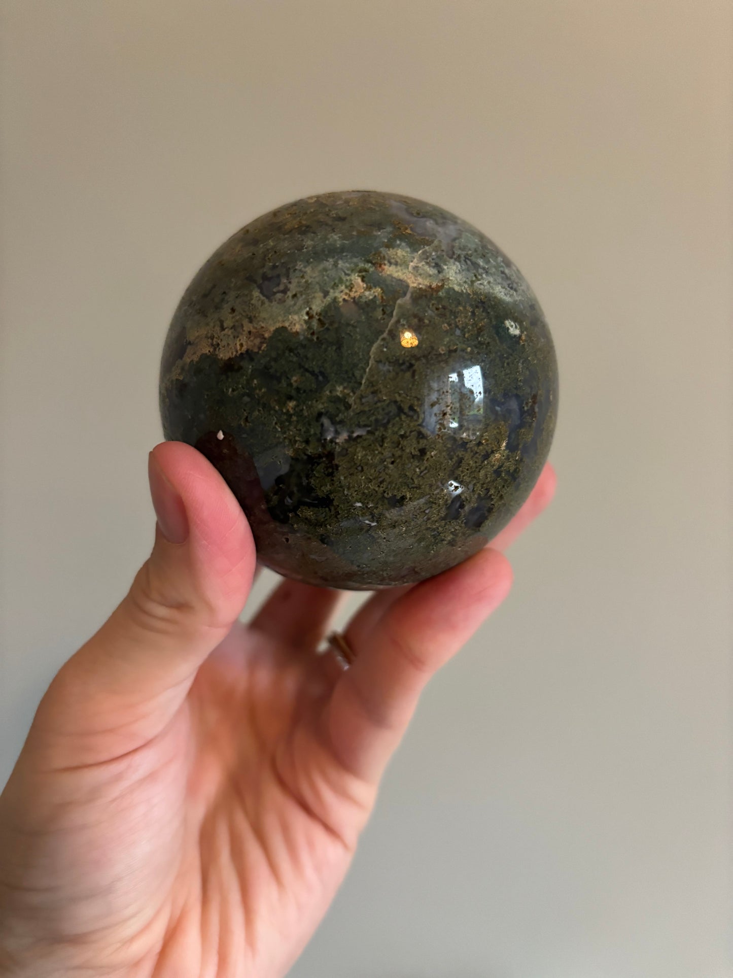 Moss Agate sphere