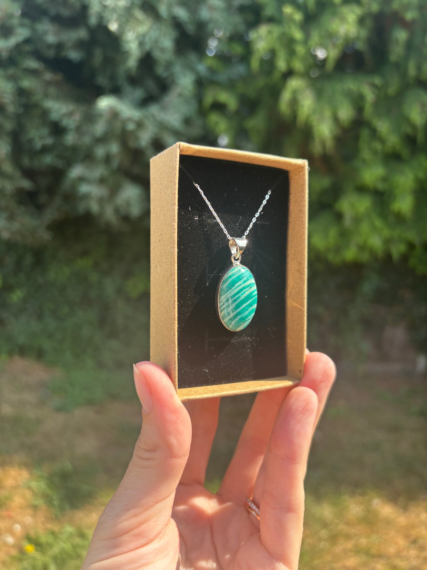 Amazonite 925 sterling silver necklace