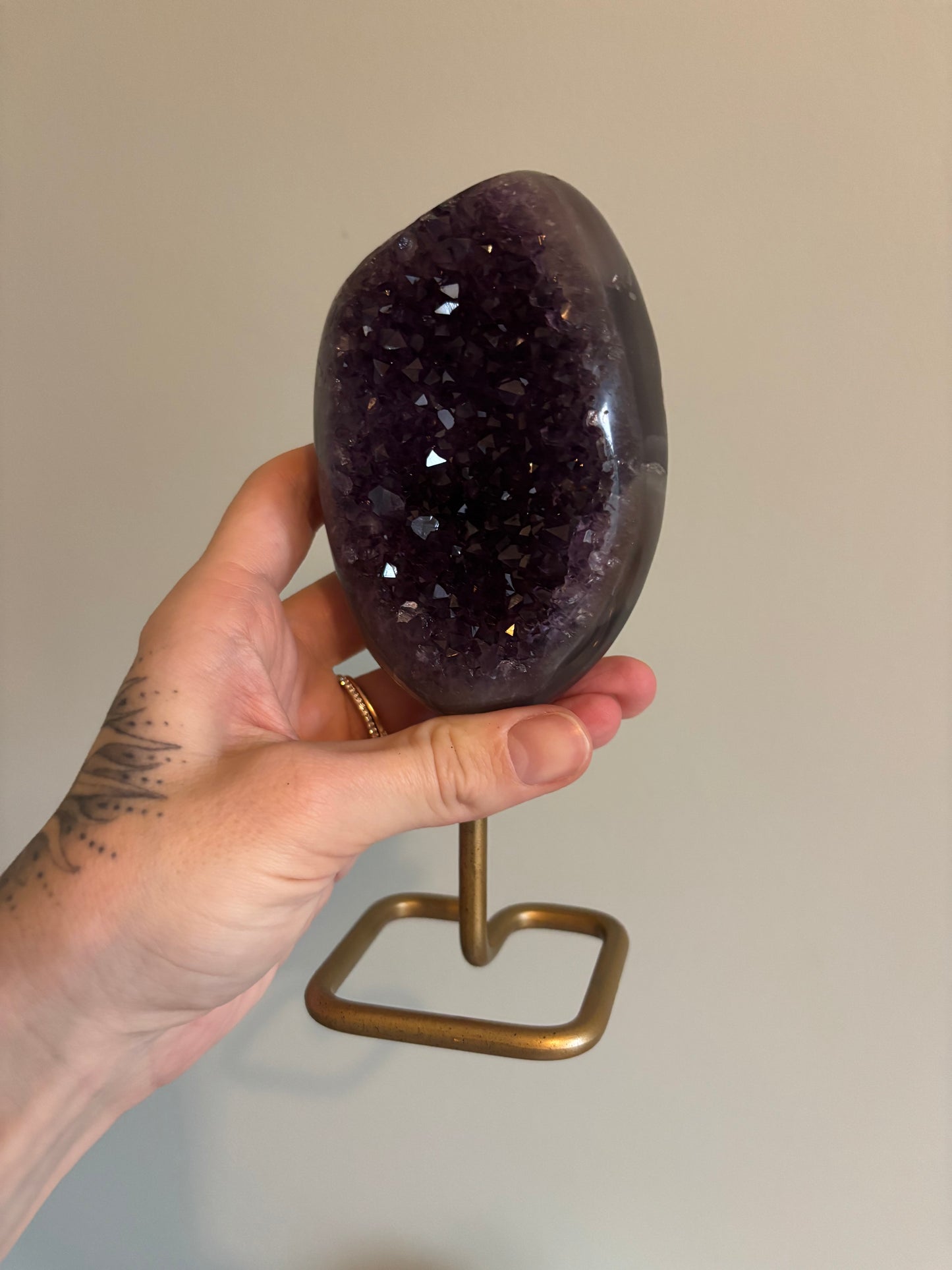 Amethyst on stand