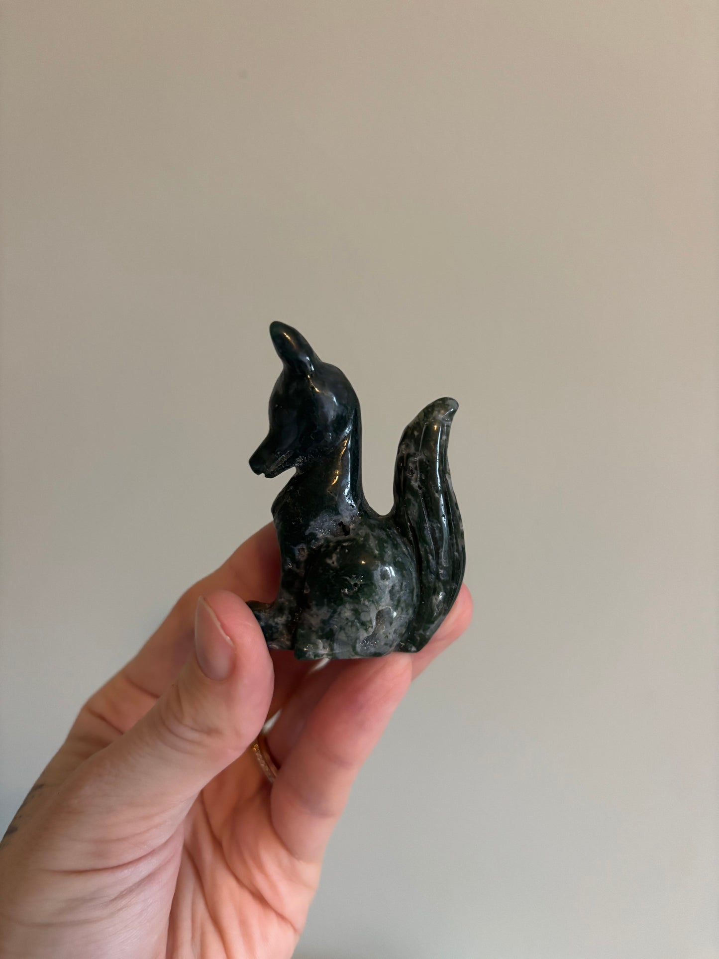 Moss agate fox