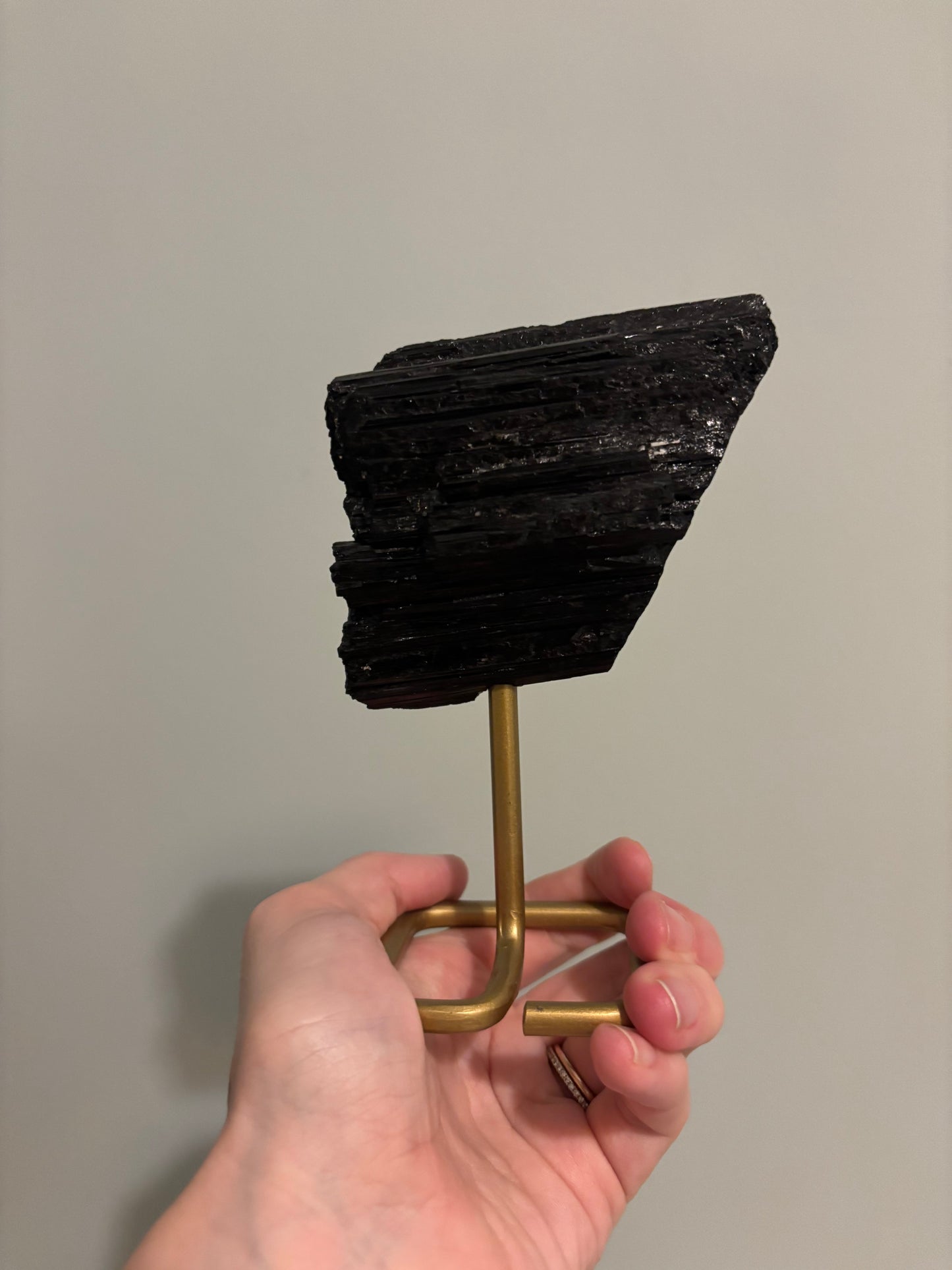 Black Tourmaline on stand