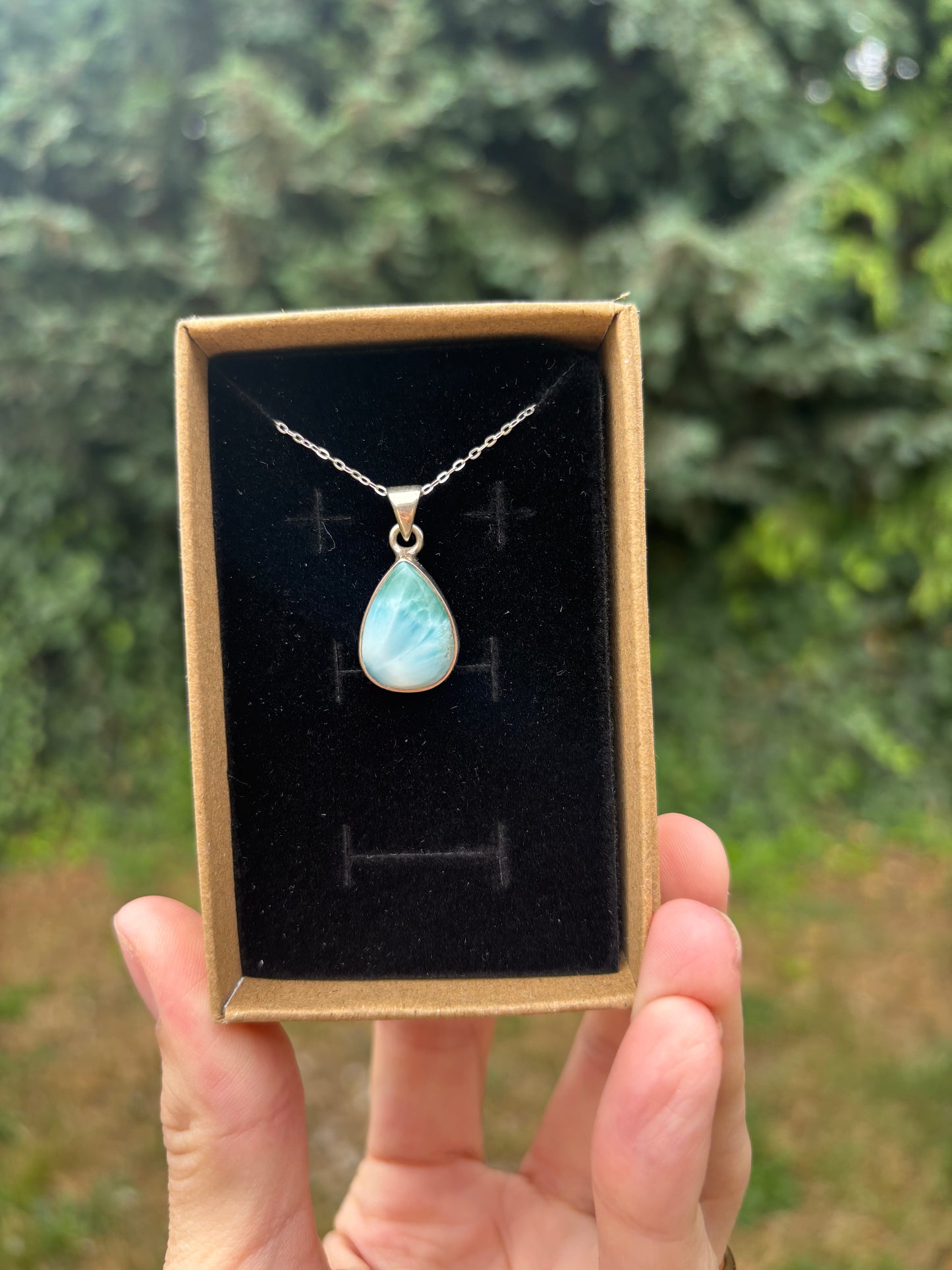 Larimar 925 silver necklace