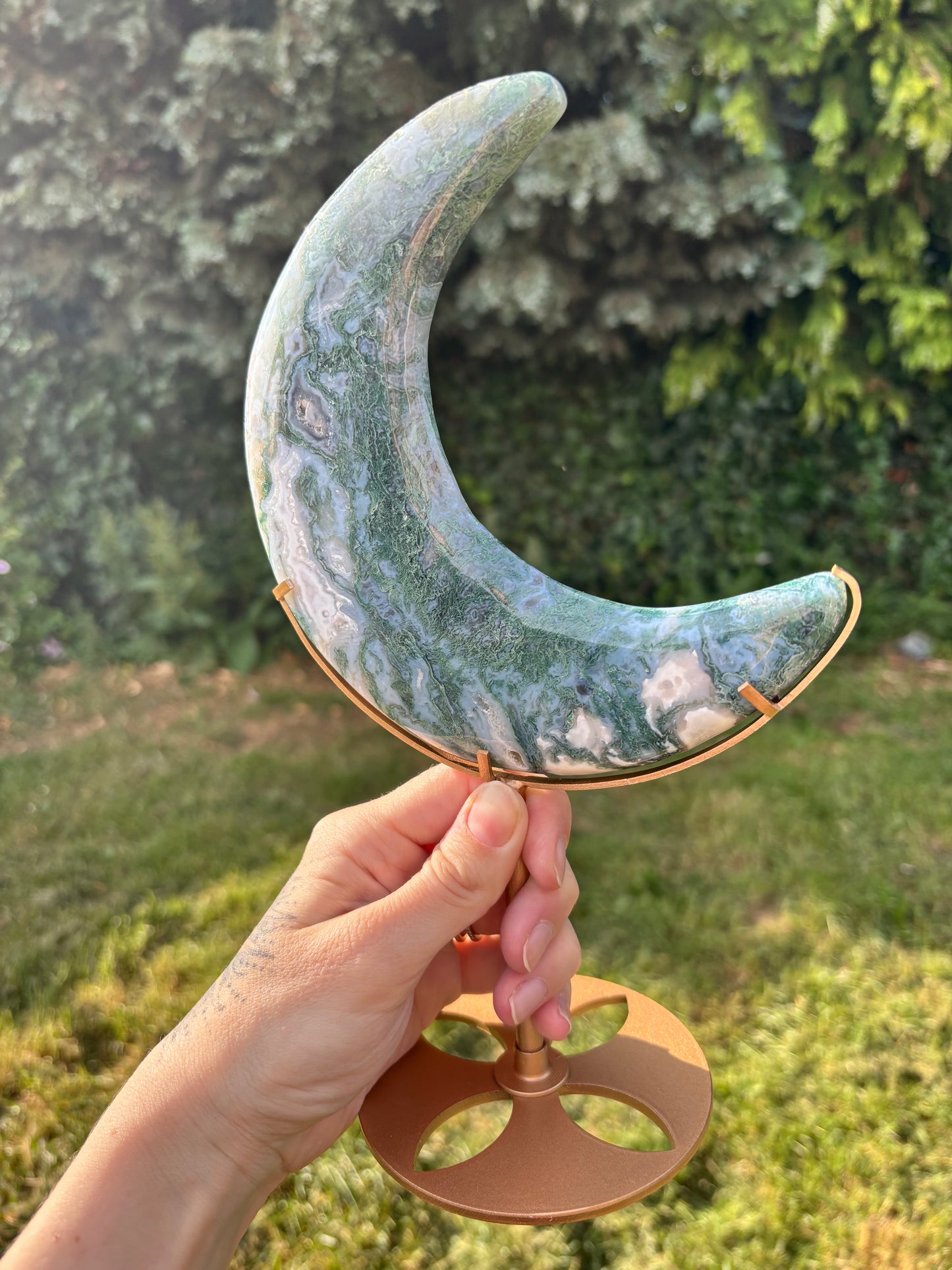 Moss agate moon
