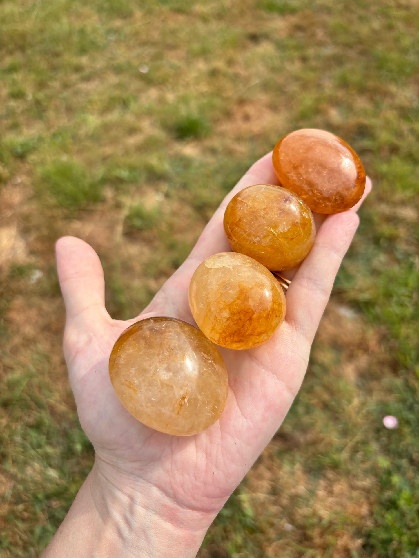 Golden Healer Palm Stone