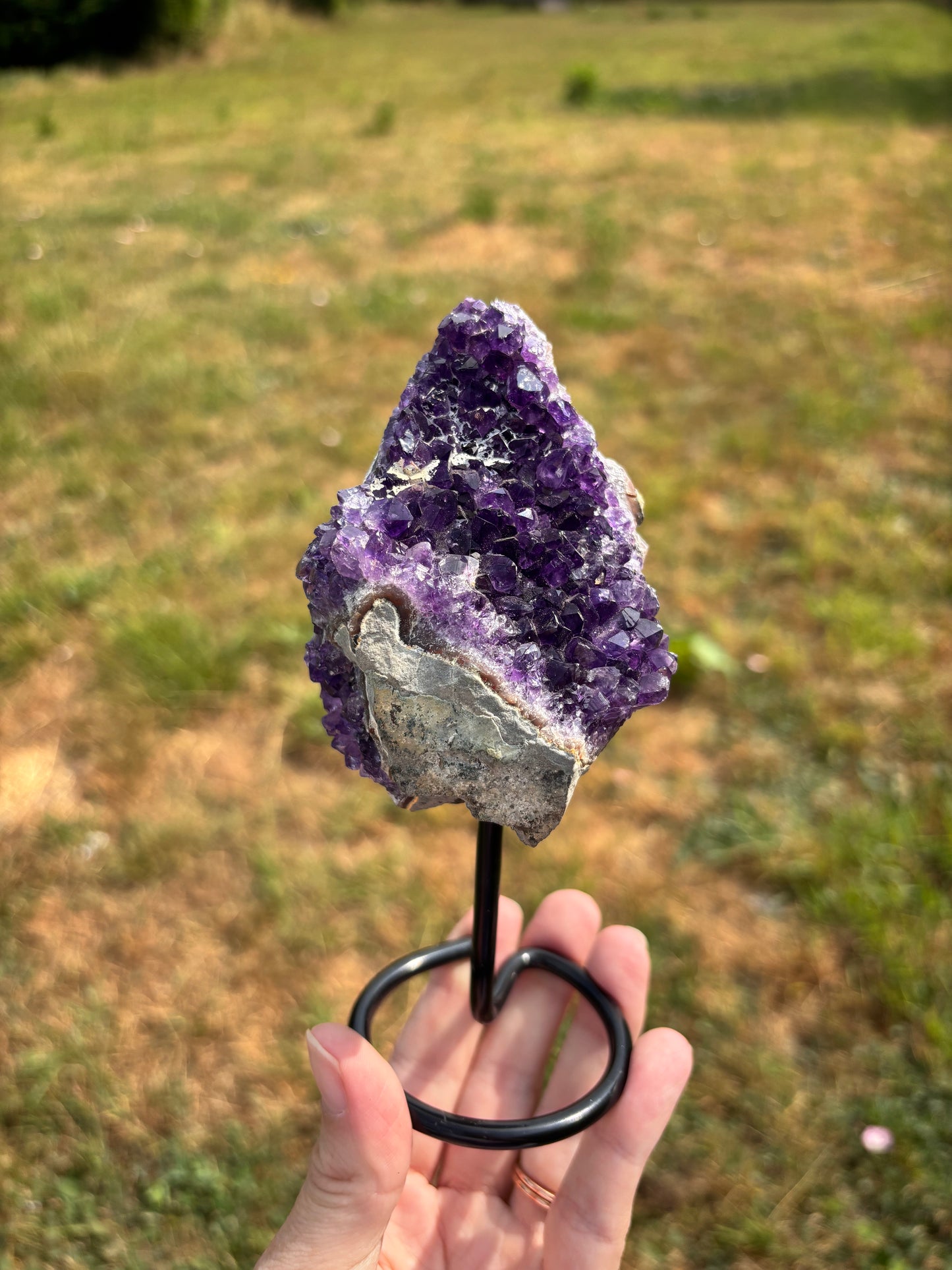 Amethyst on stand