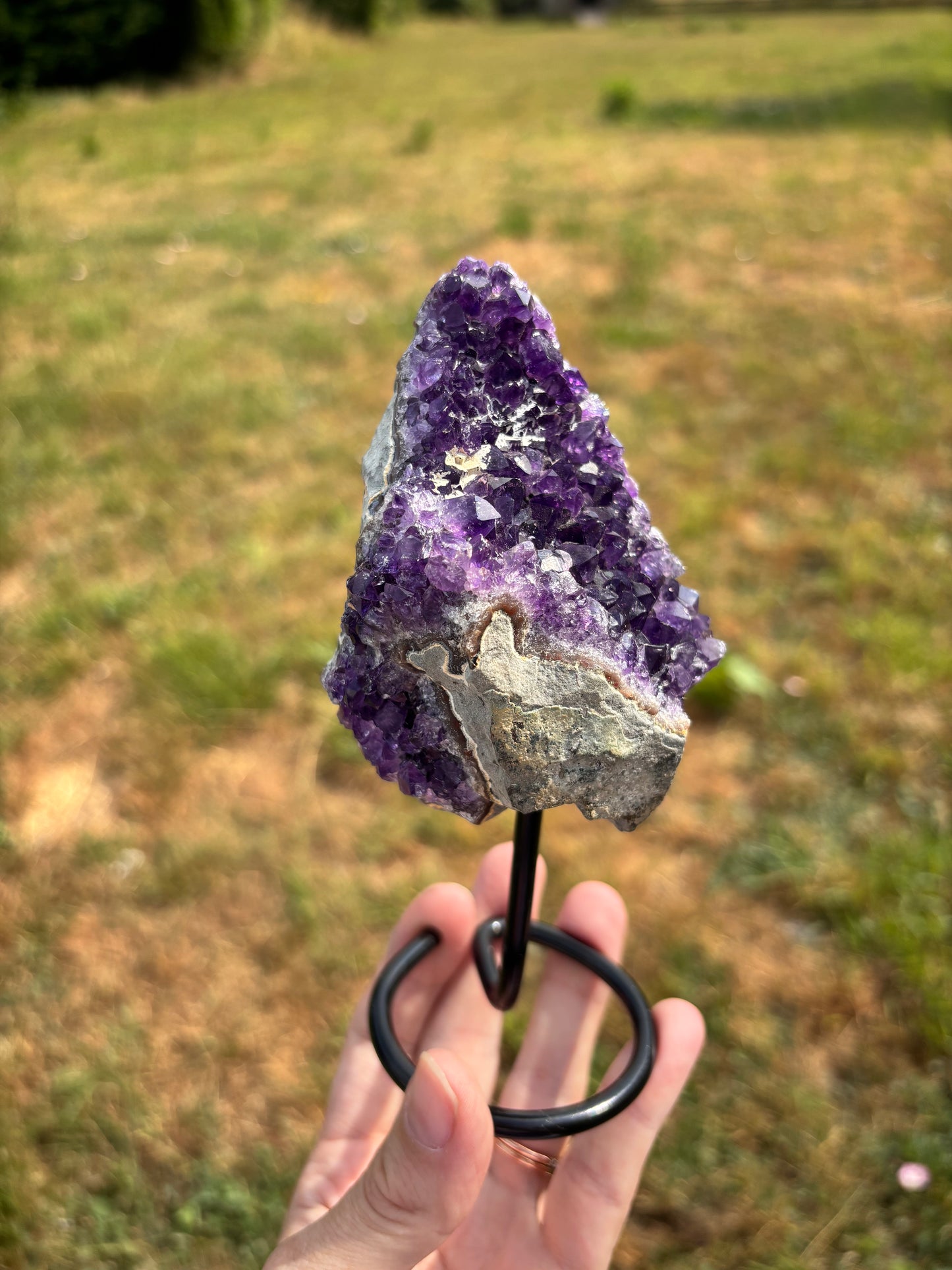 Amethyst on stand