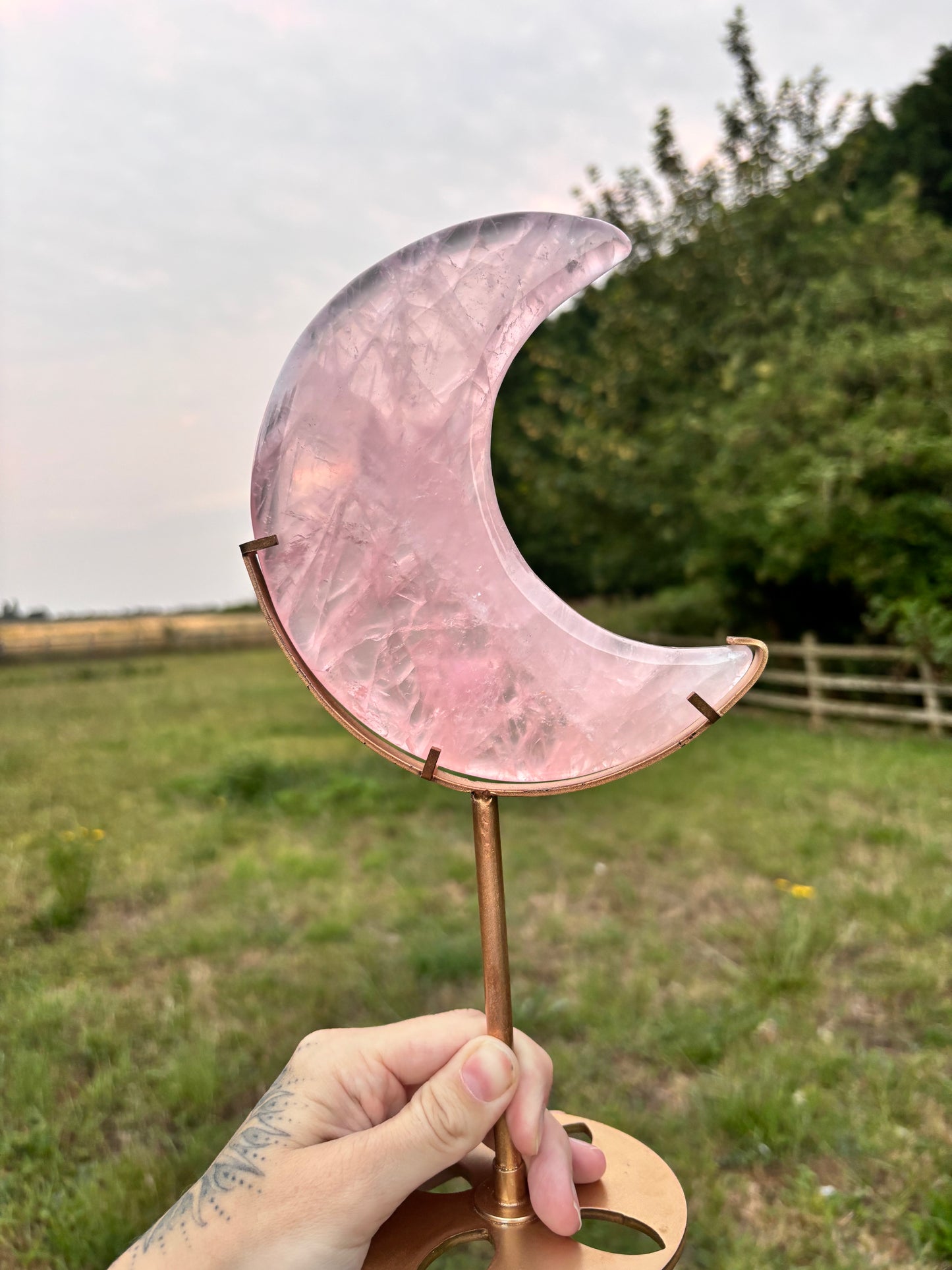 Rose Quartz large moon