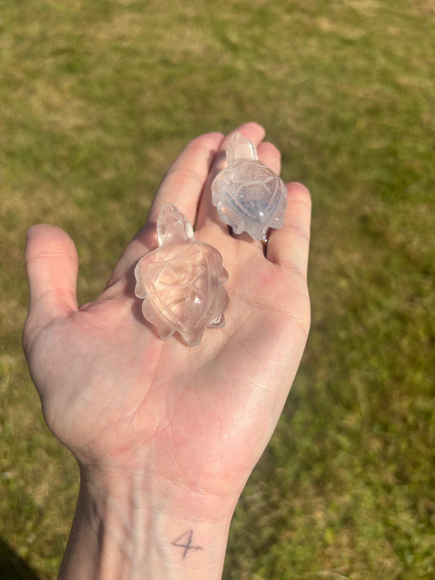 Clear quartz turtle
