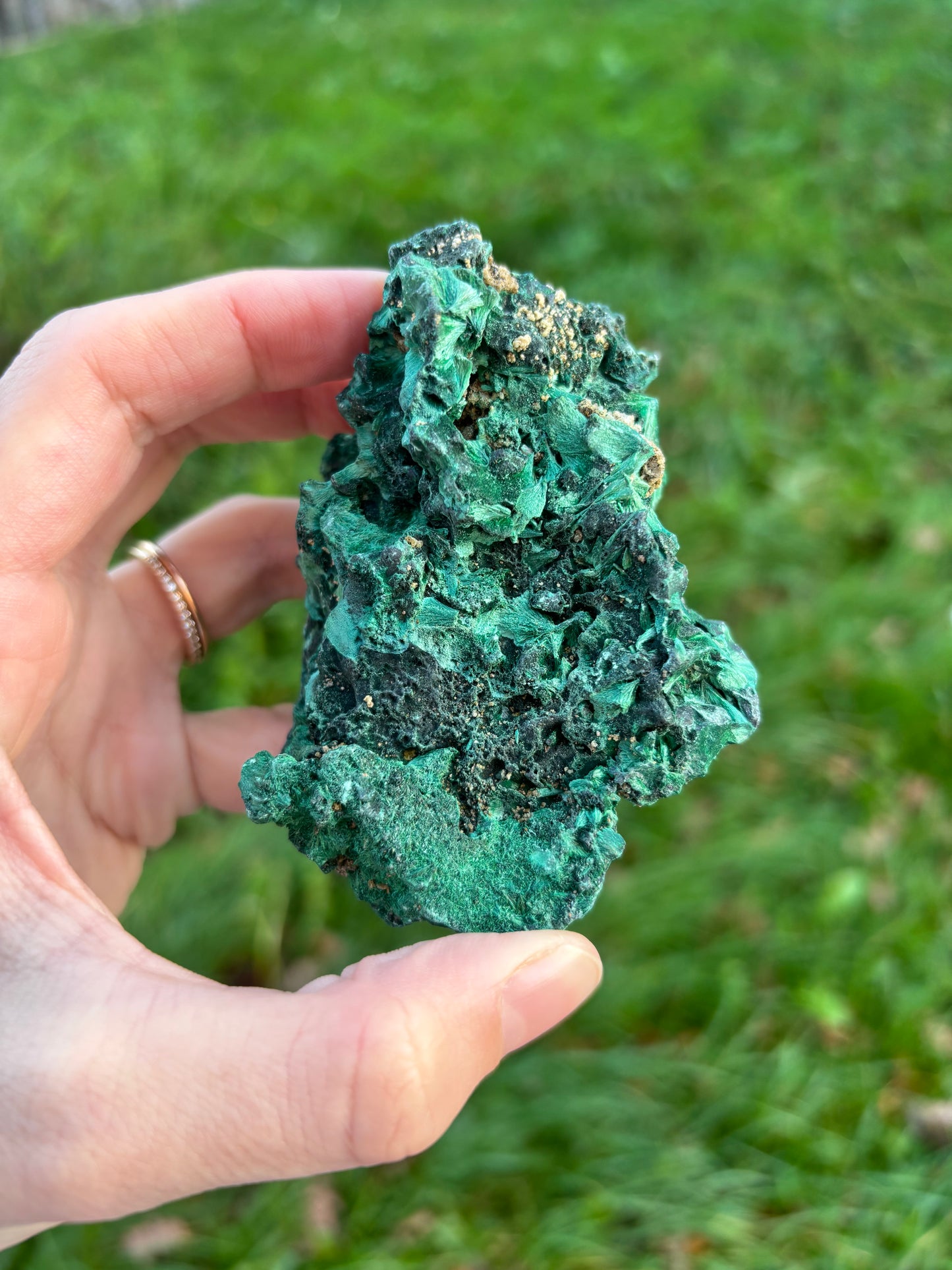 Fibrous Malachite Freeform
