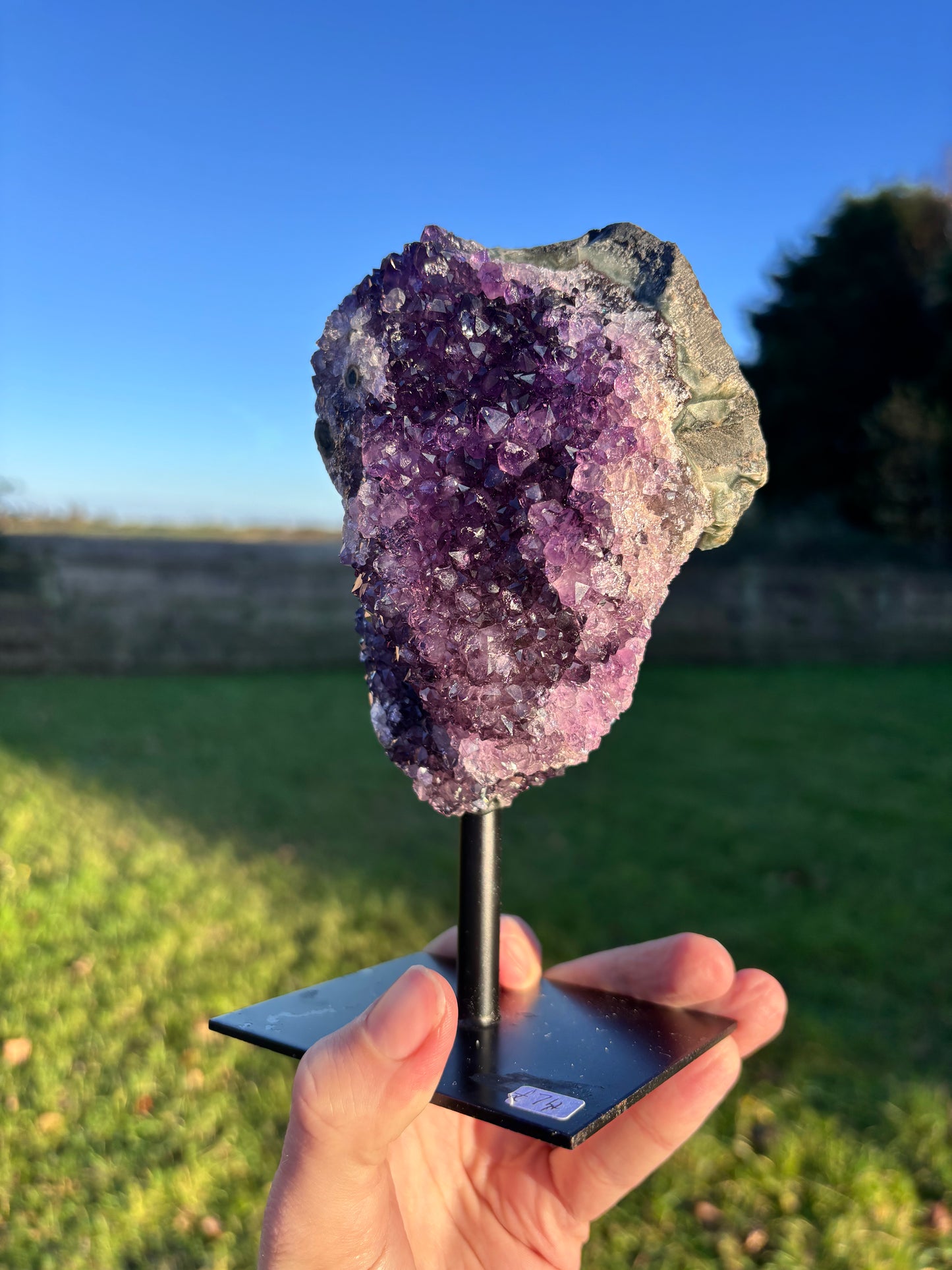 Amethyst on stand