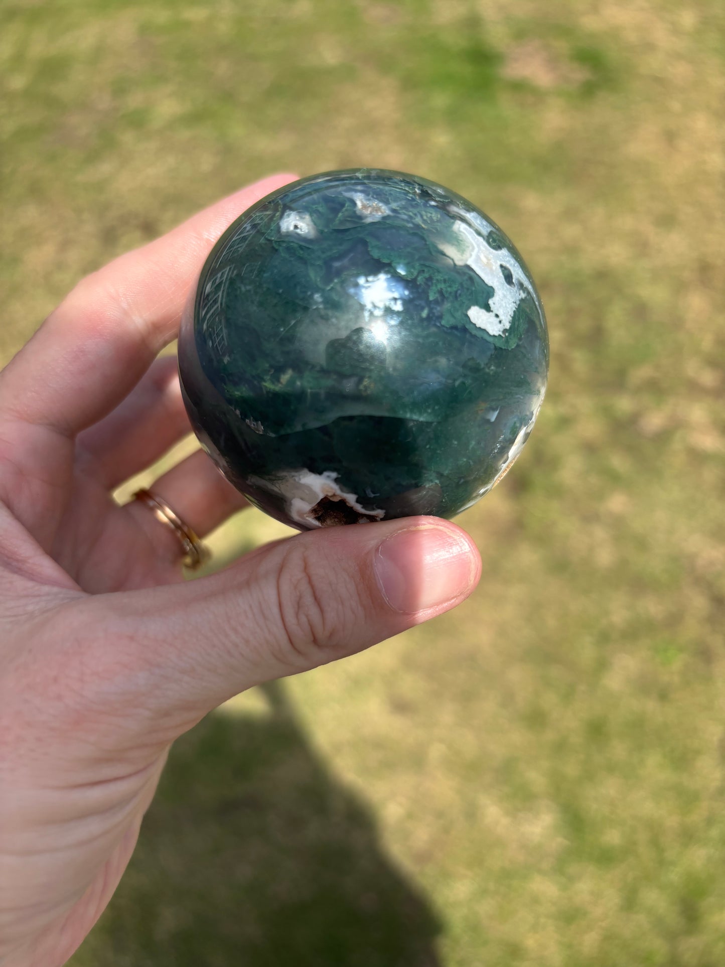 Moss Agate sphere