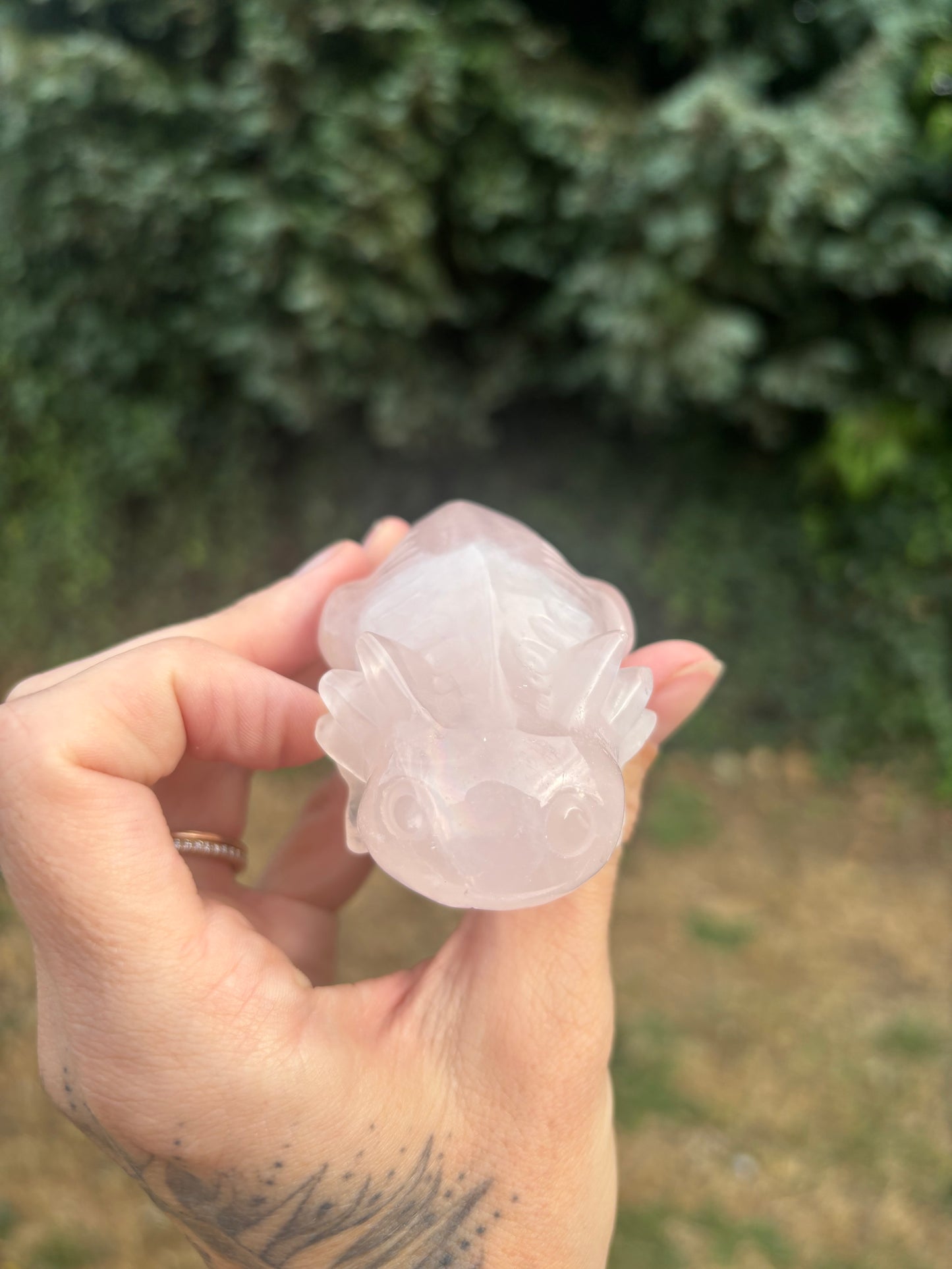 Rose quartz axolotl