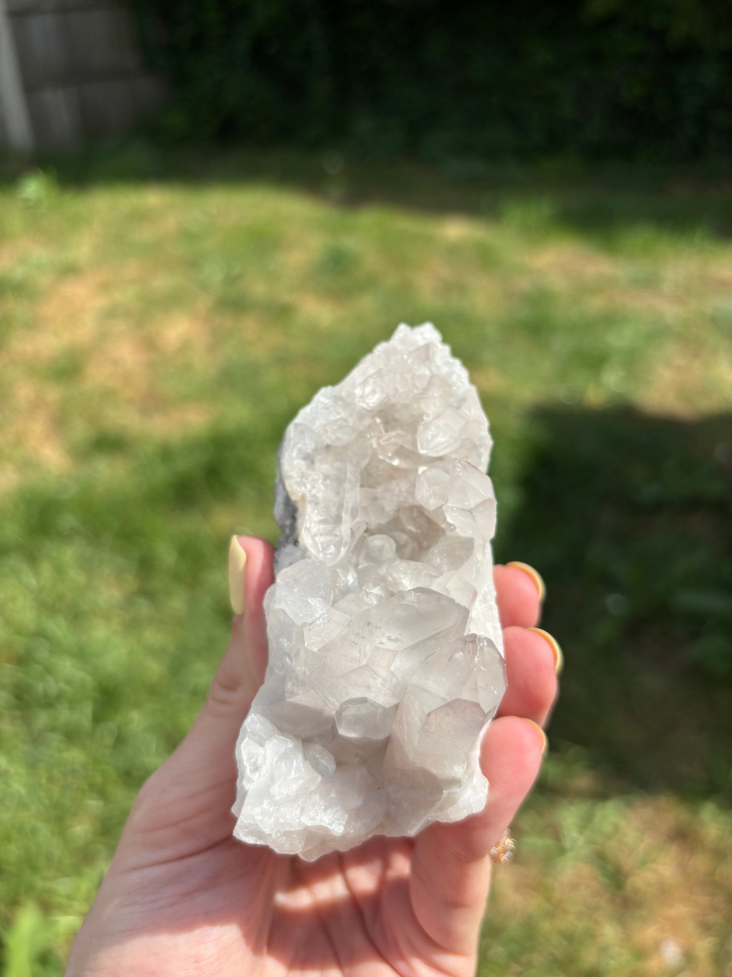 clear quartz cluster