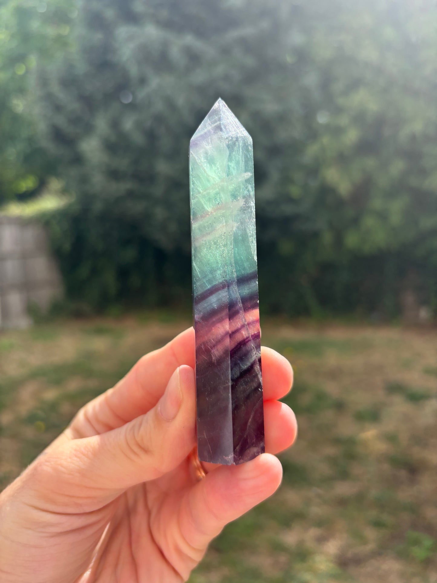 Rainbow Fluorite tower