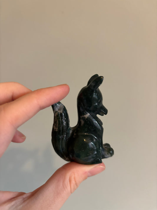 Moss agate fox