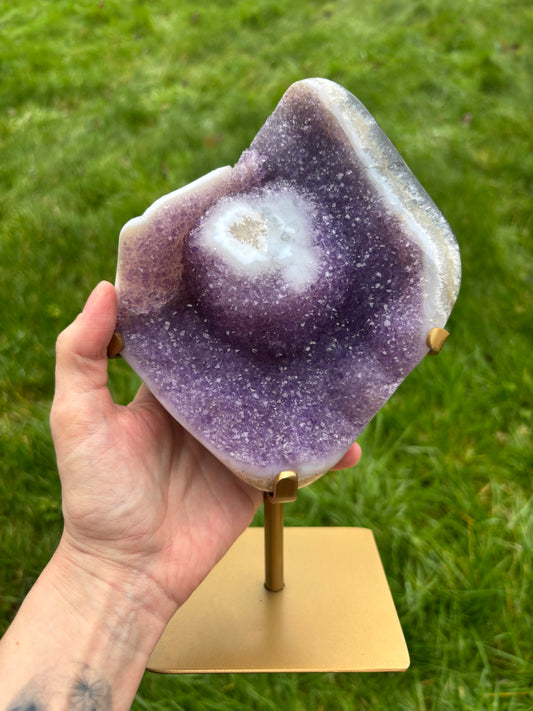 Amethyst on stand