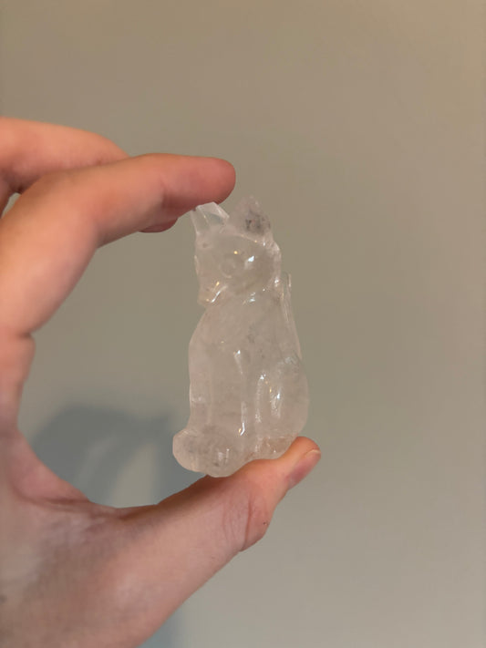 Clear quartz fox