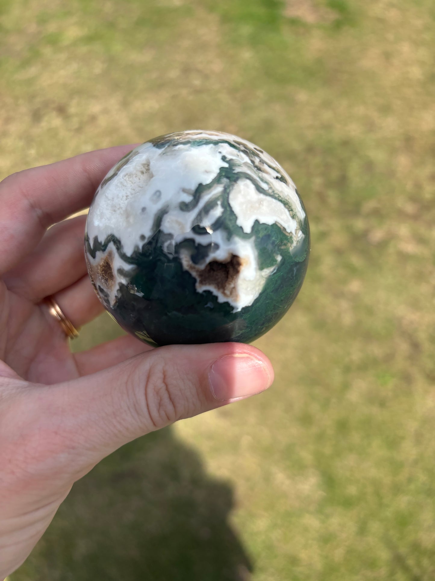 Moss Agate sphere