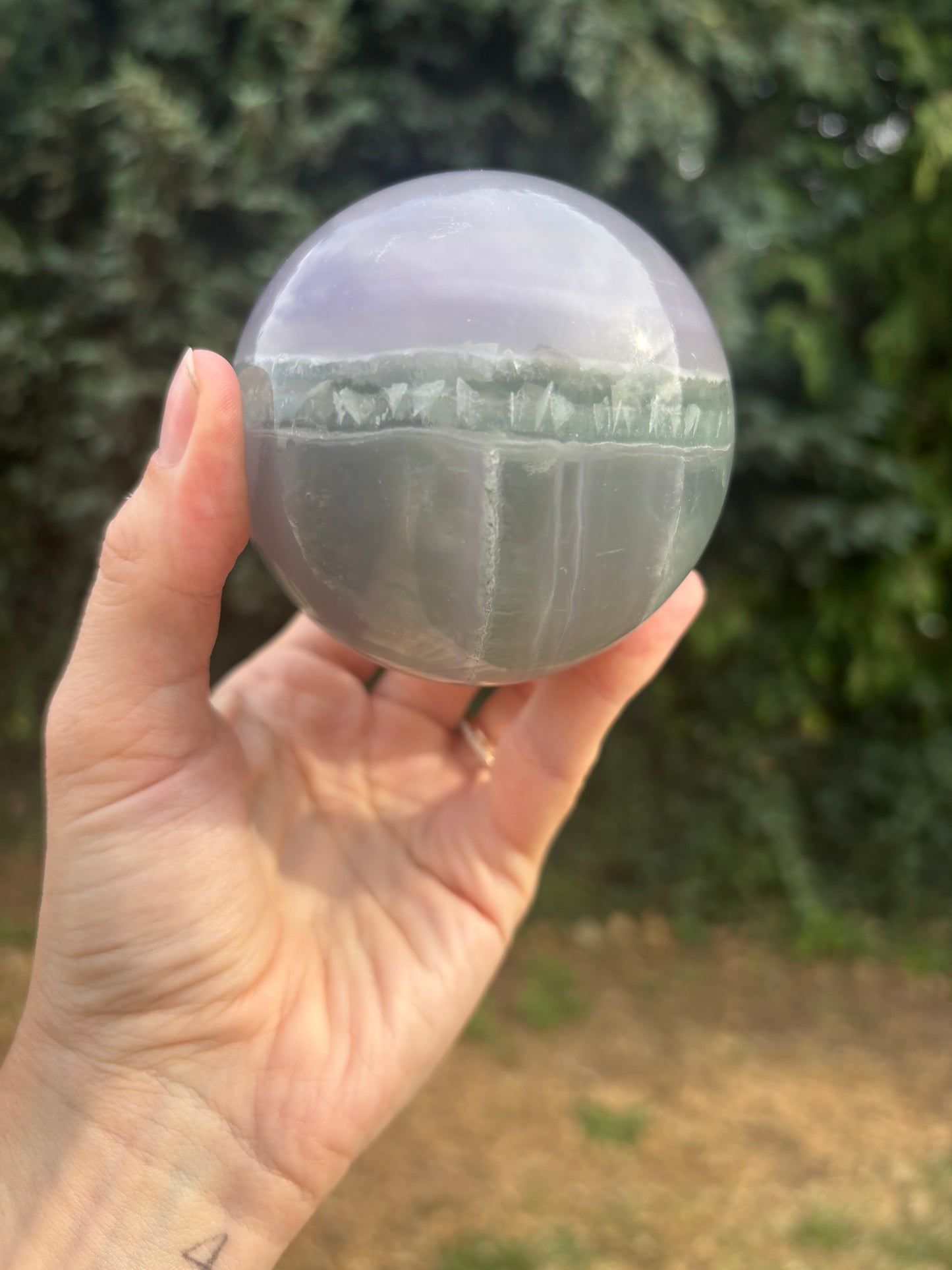 Lavender Fluorite sphere