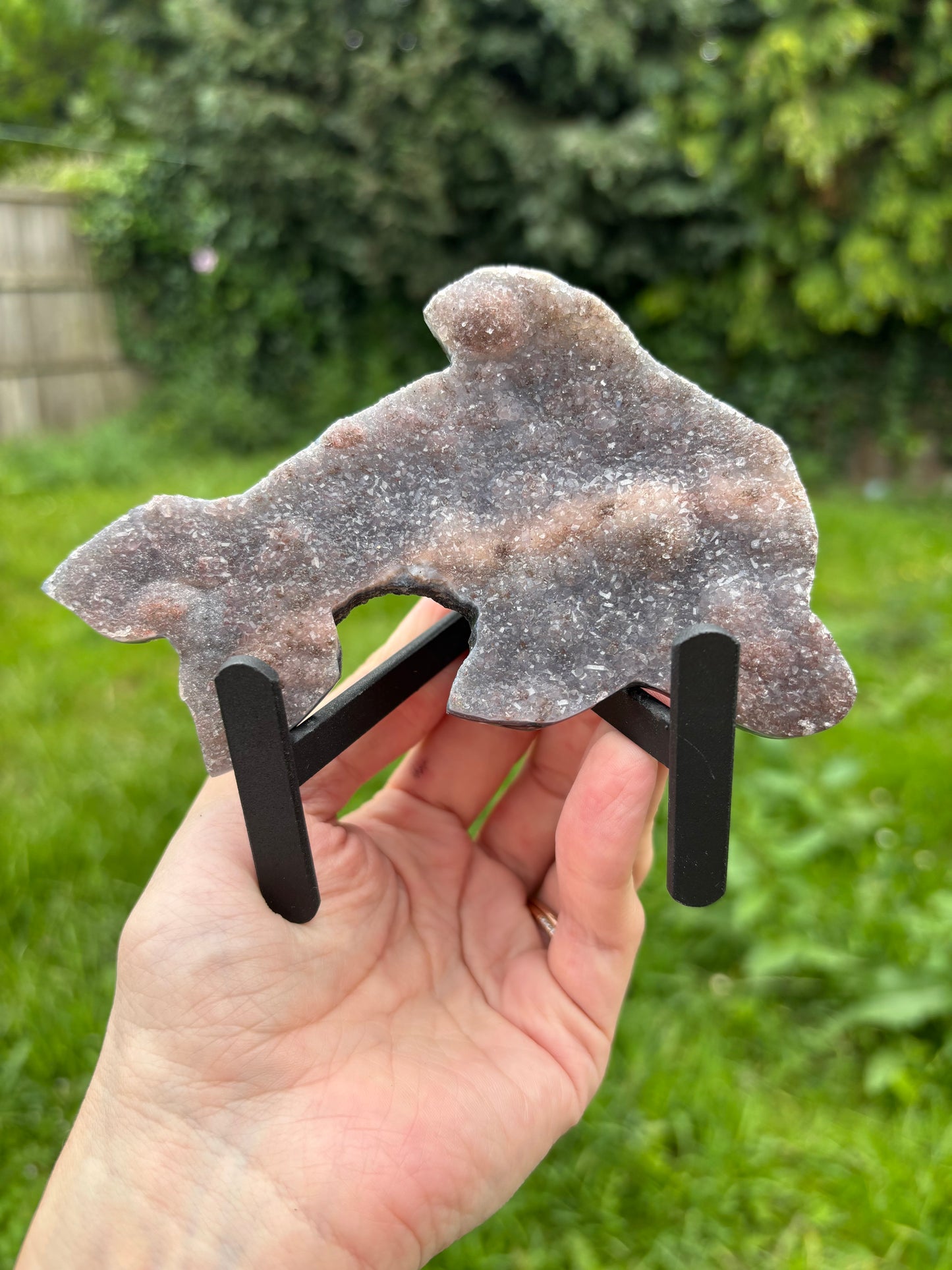Dolphin Amethyst on stand