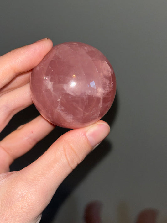 Starlight Rose quartz sphere
