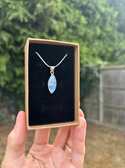 Blue Moonstone 925 silver necklace