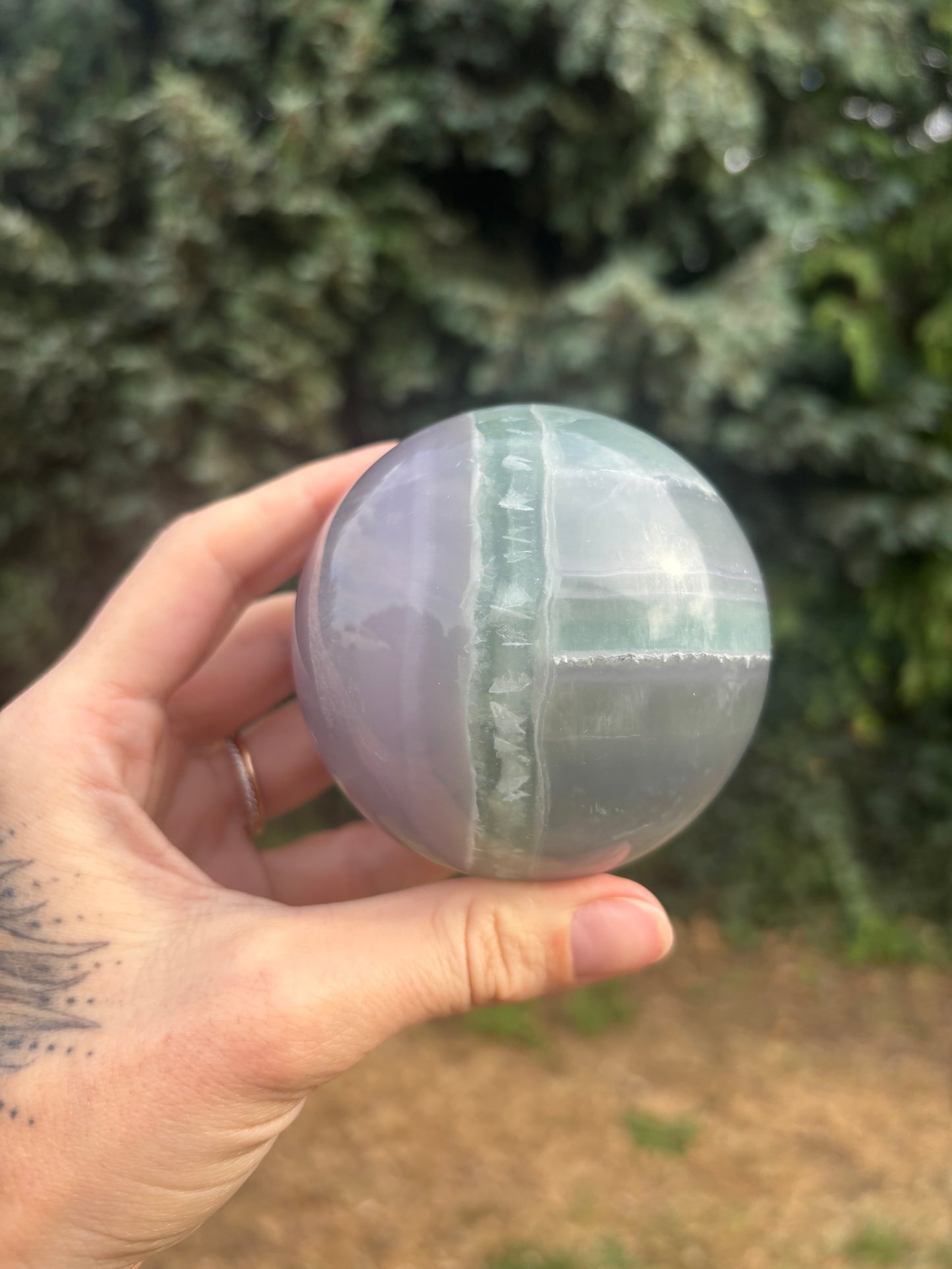 Lavender Fluorite sphere