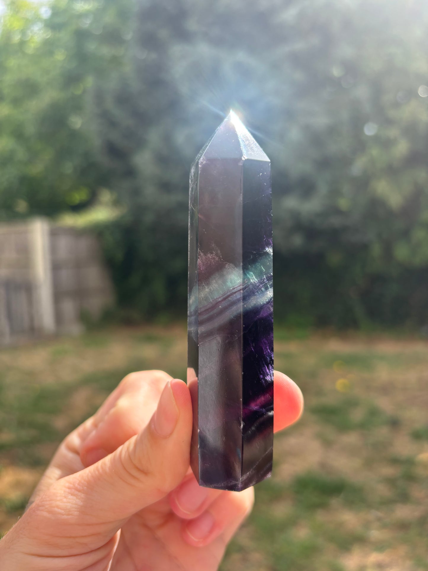Rainbow Fluorite tower