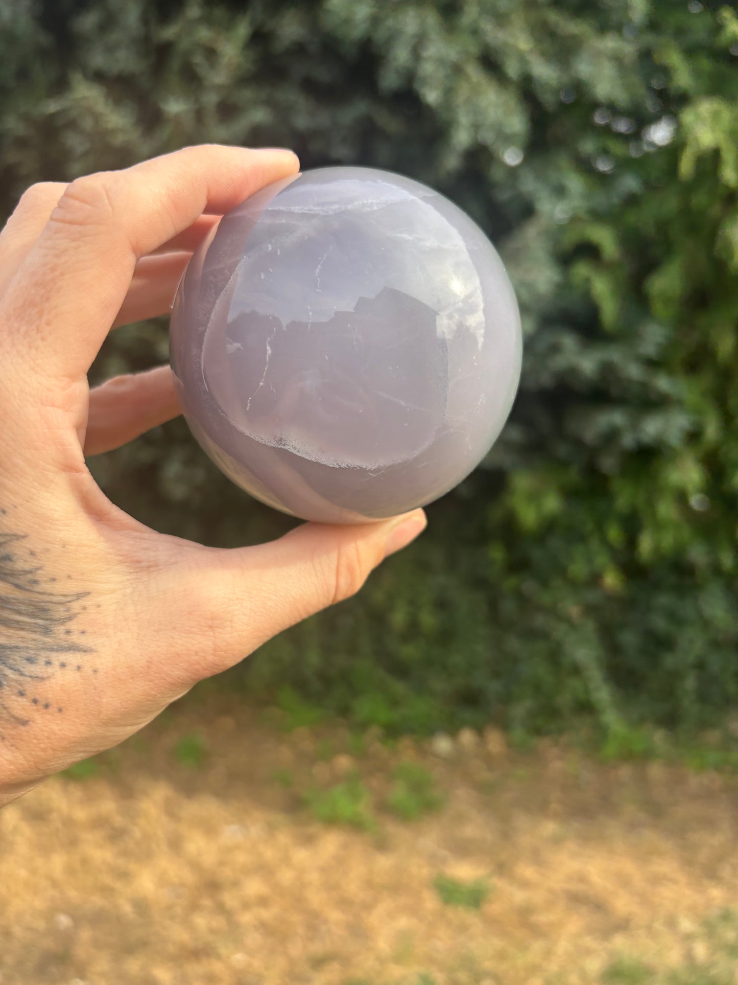Lavender Fluorite sphere