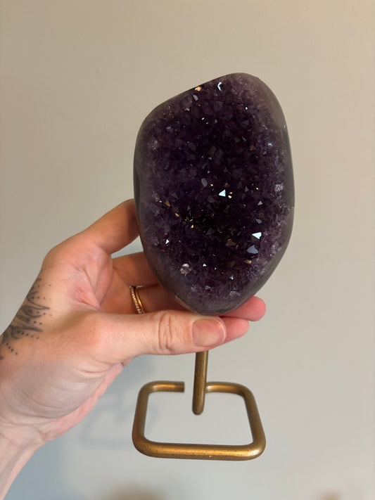 Amethyst on stand