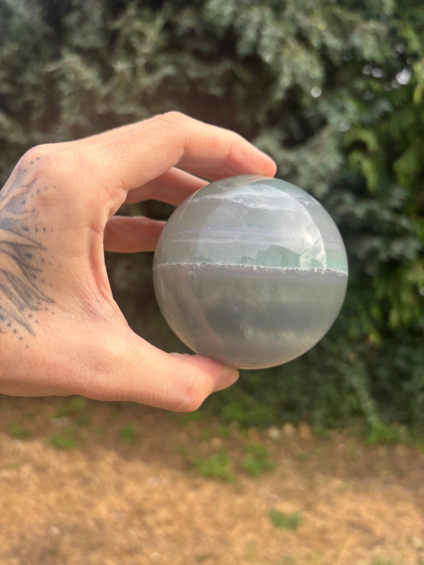 Lavender Fluorite sphere