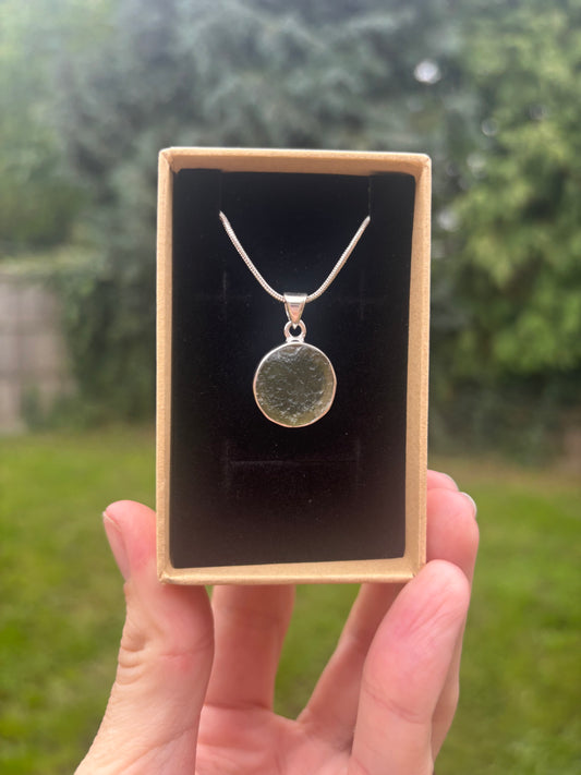 Moldavite pendant 925 sterling silver