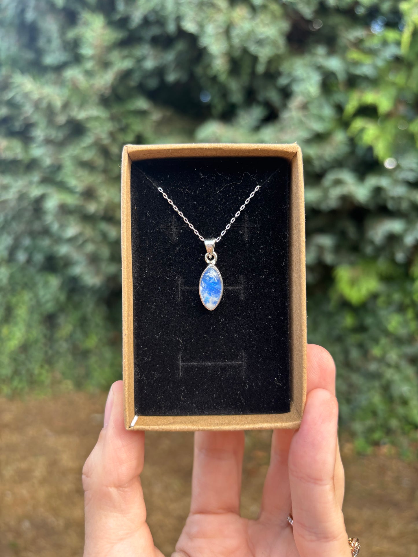 Blue Moonstone 925 silver necklace