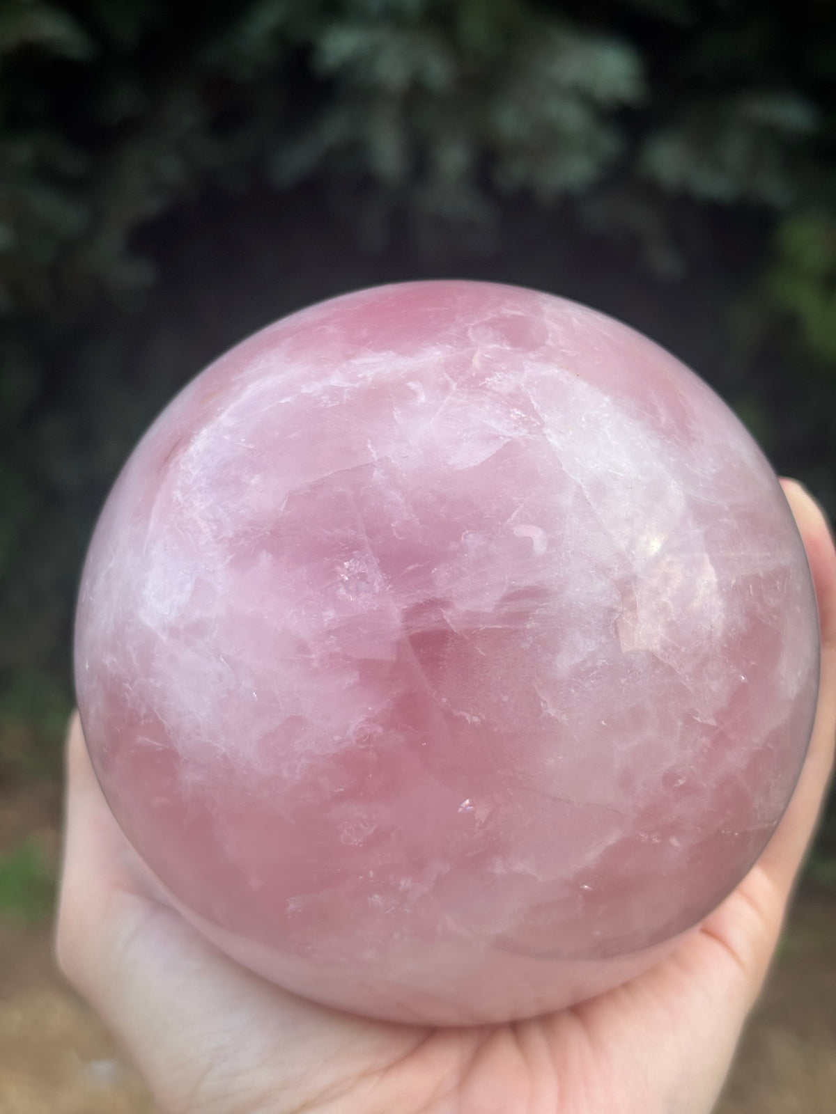 Large Rose quartz sphere
