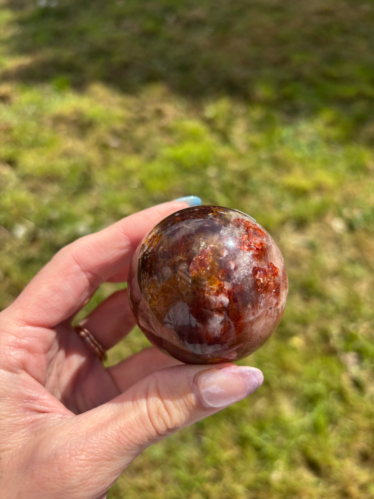 fire quartz sphere