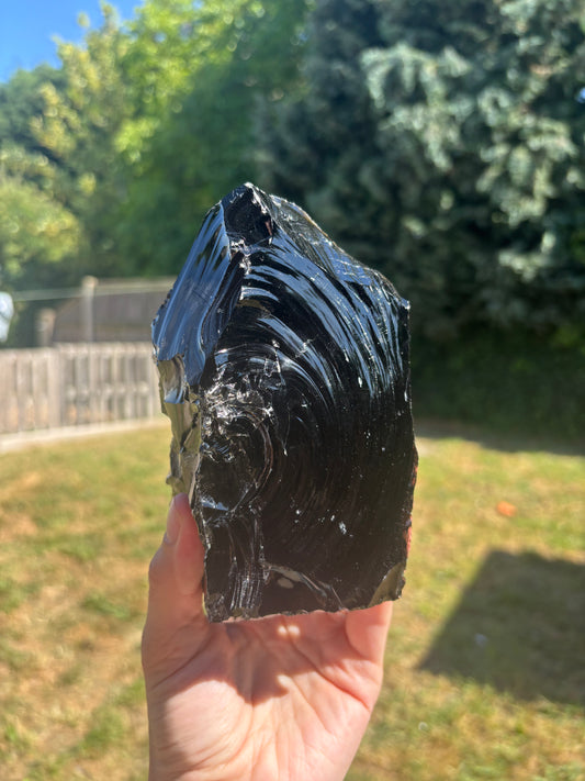 Black obsidian tower