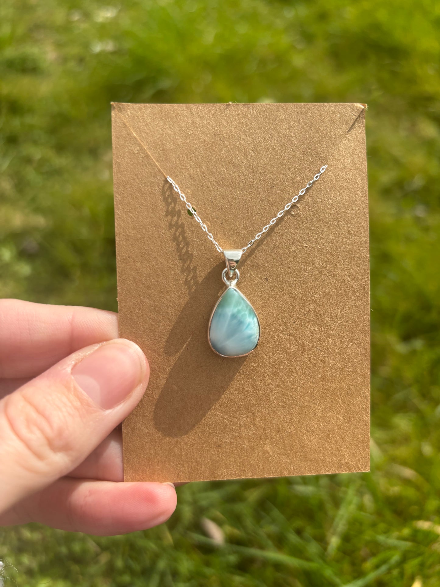 Larimar 925 silver necklace