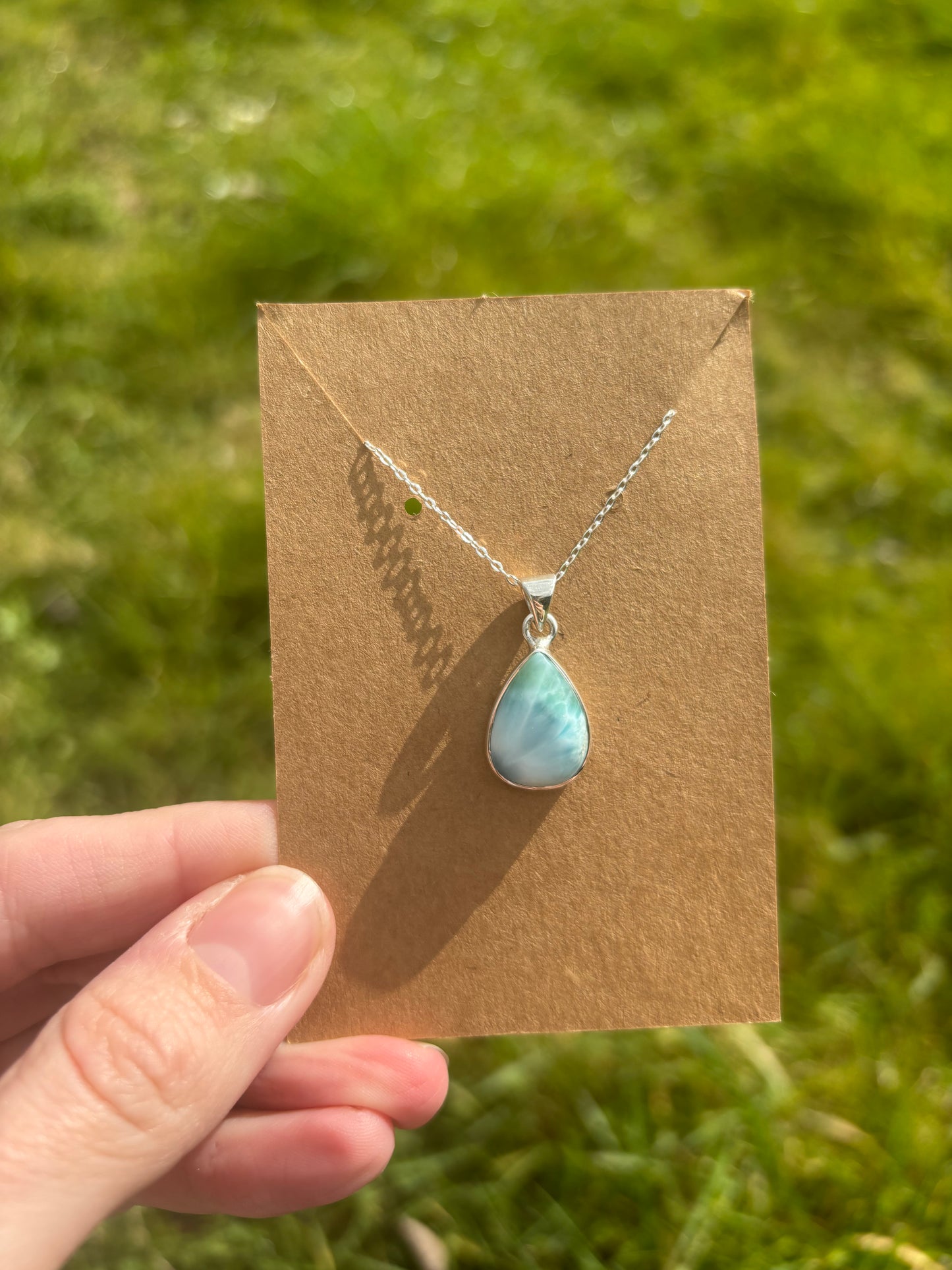 Larimar 925 silver necklace