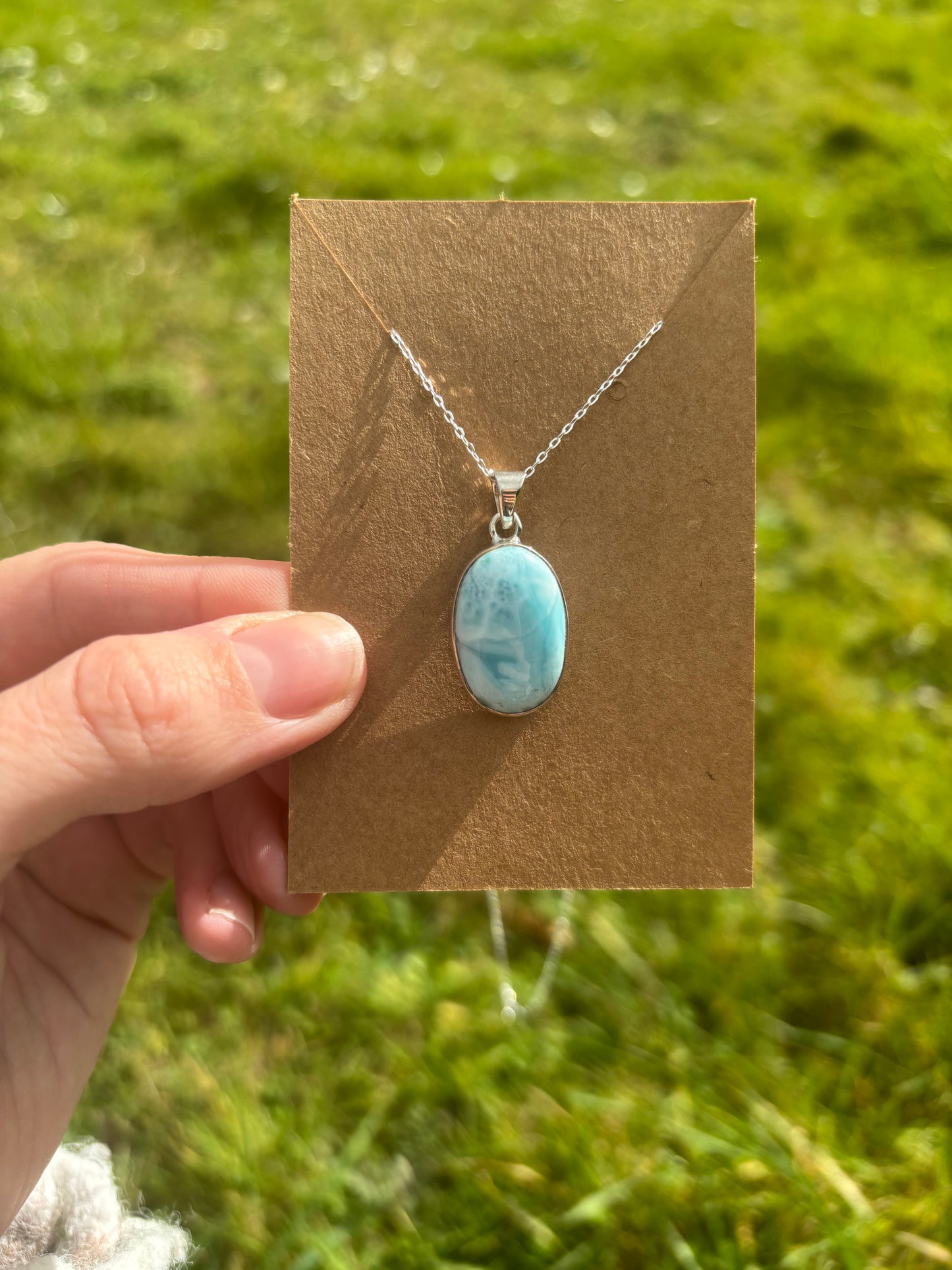 Larimar 925 silver necklace