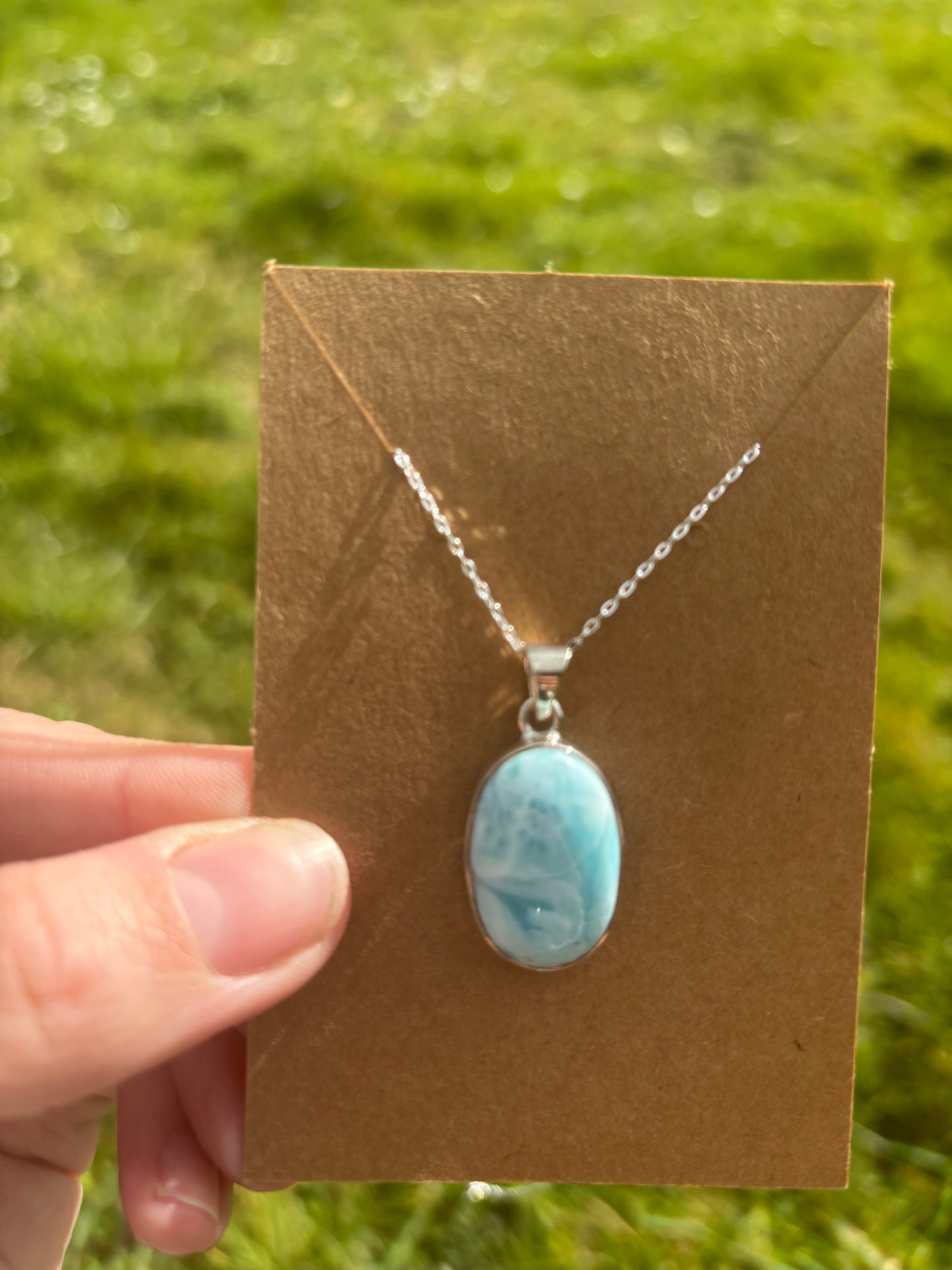 Larimar 925 silver necklace