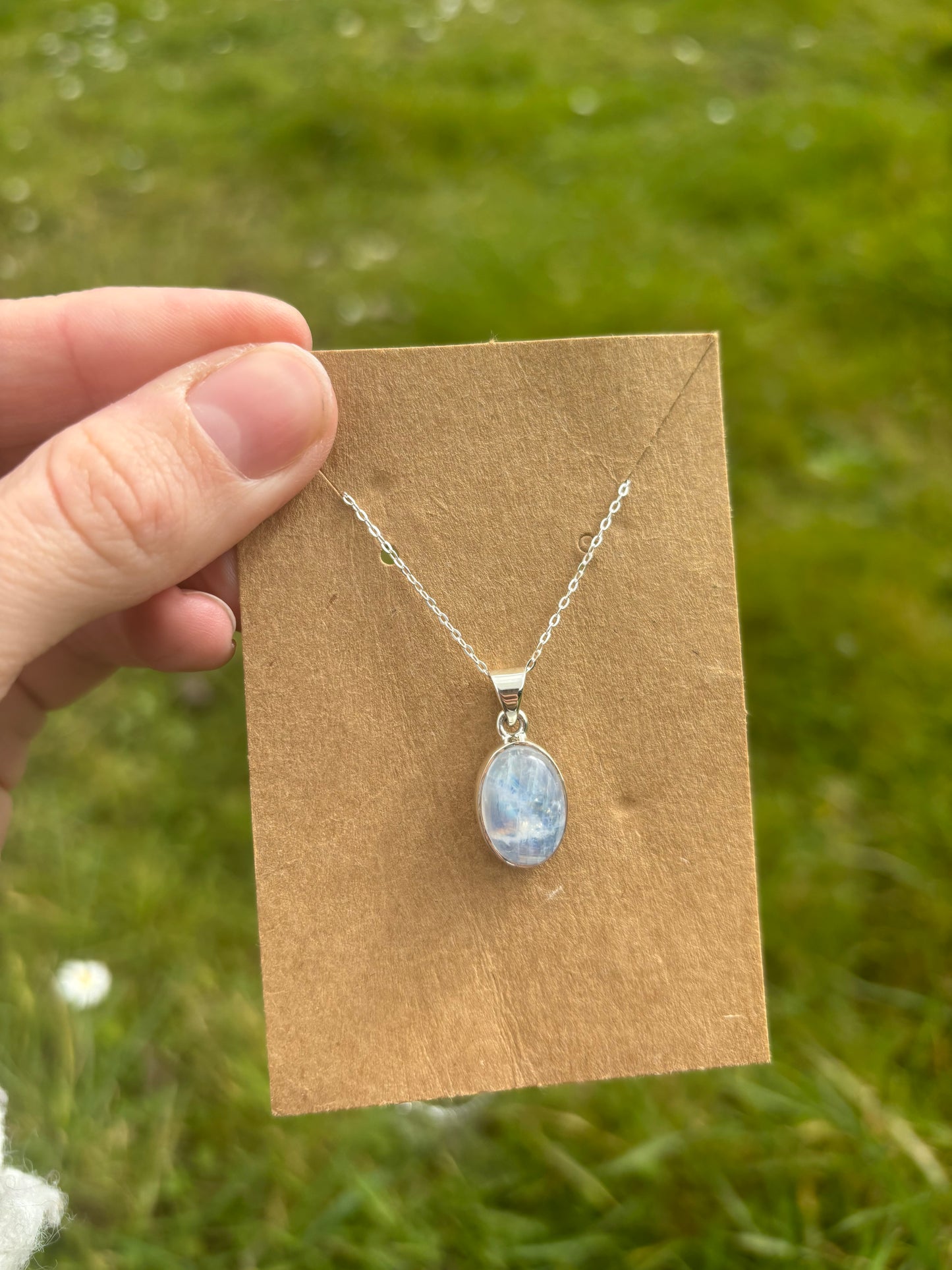 Blue Moonstone 925 silver necklace