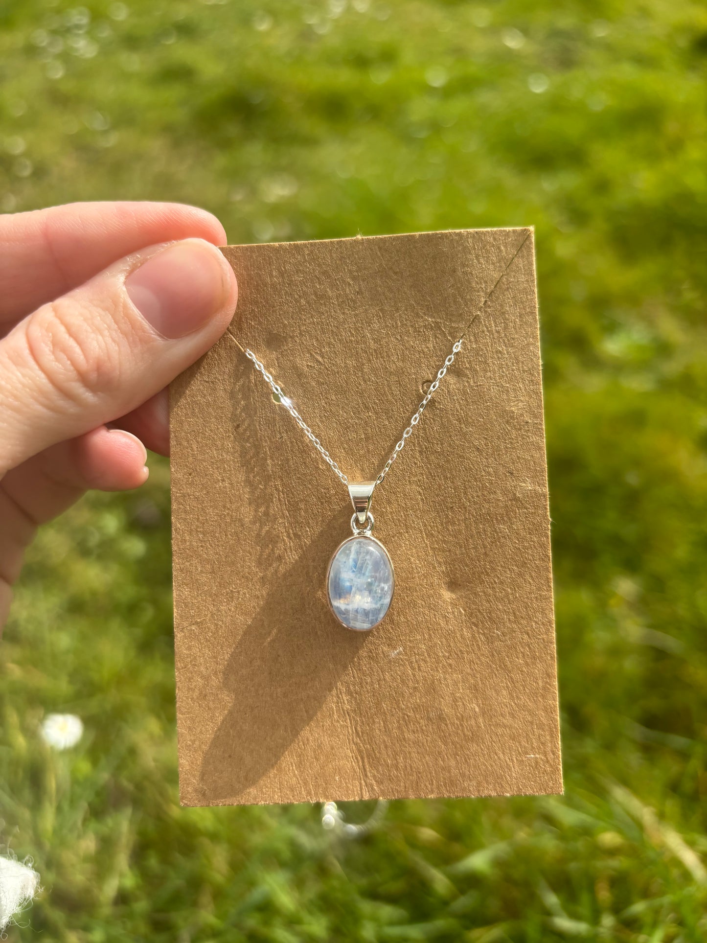 Blue Moonstone 925 silver necklace
