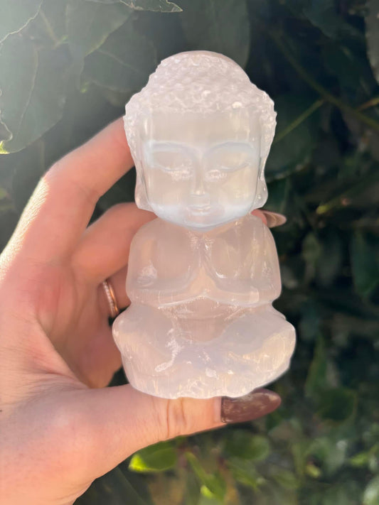 Selenite buddha