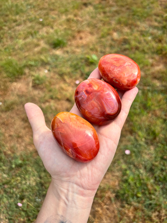 Carnelian palm stone