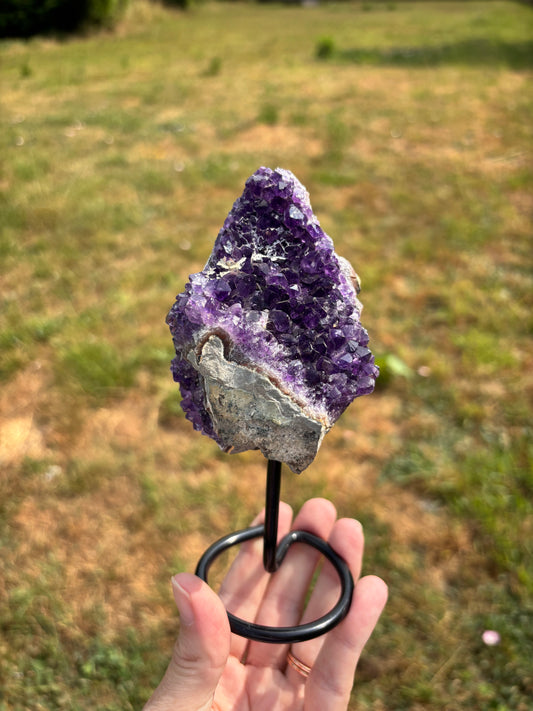 Amethyst on stand