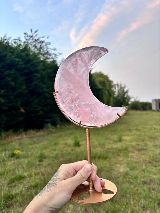 Rose Quartz large moon