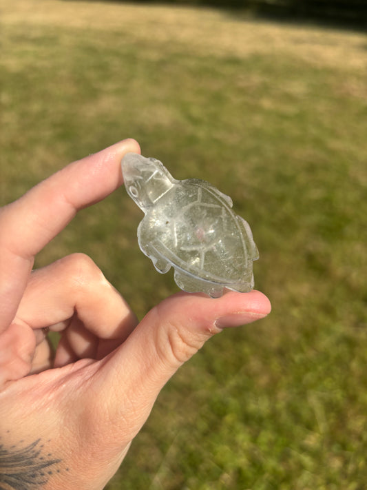 Clear quartz turtle