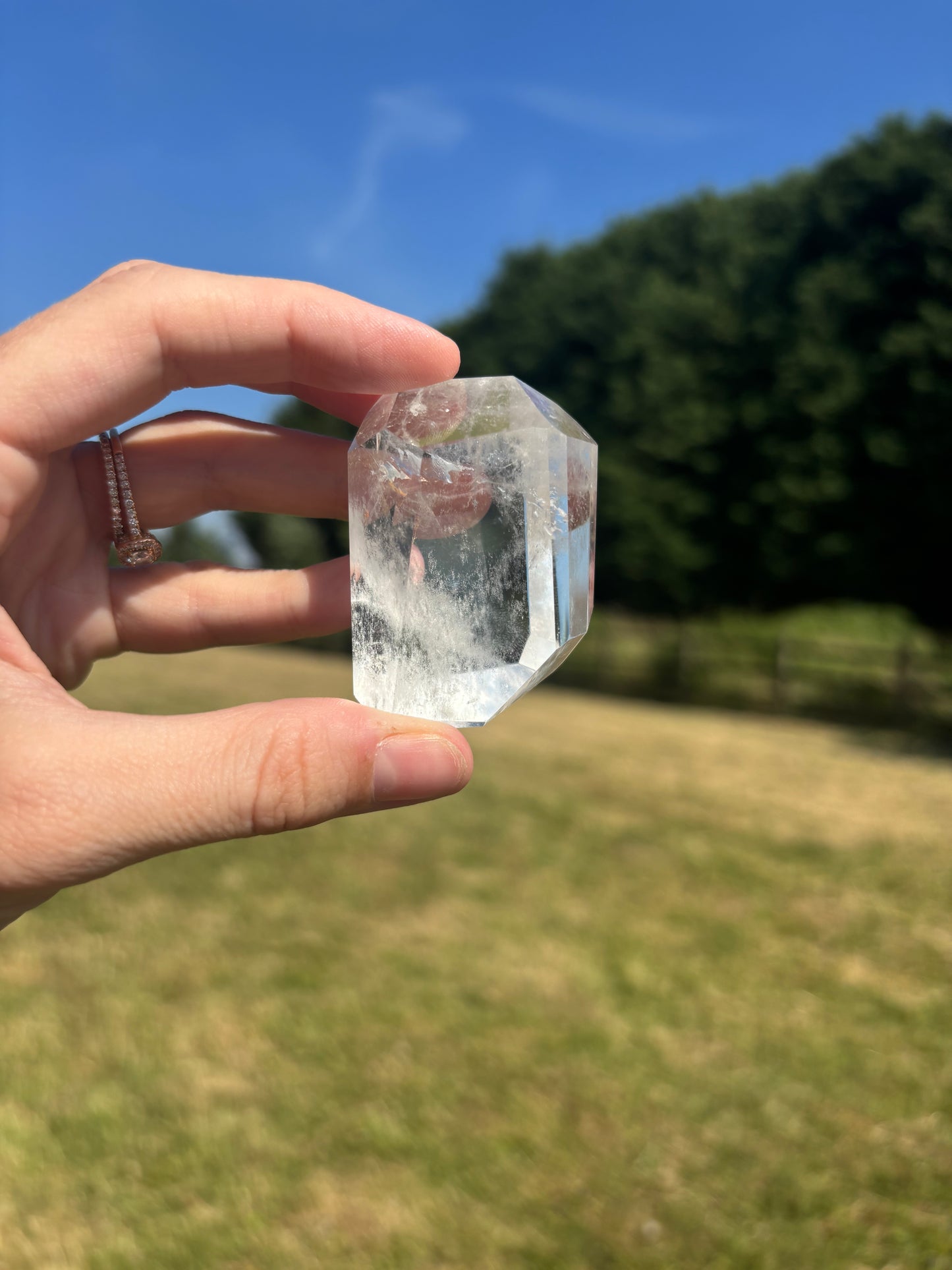 clear quartz freeform