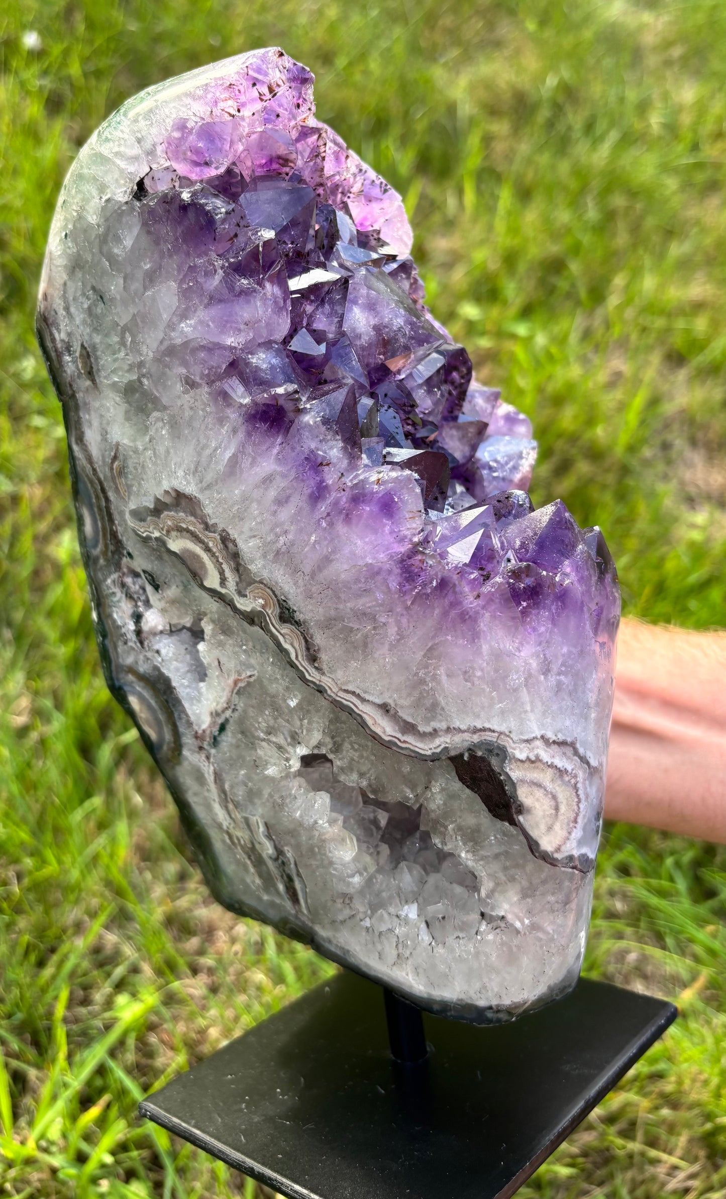 Amethyst on stand