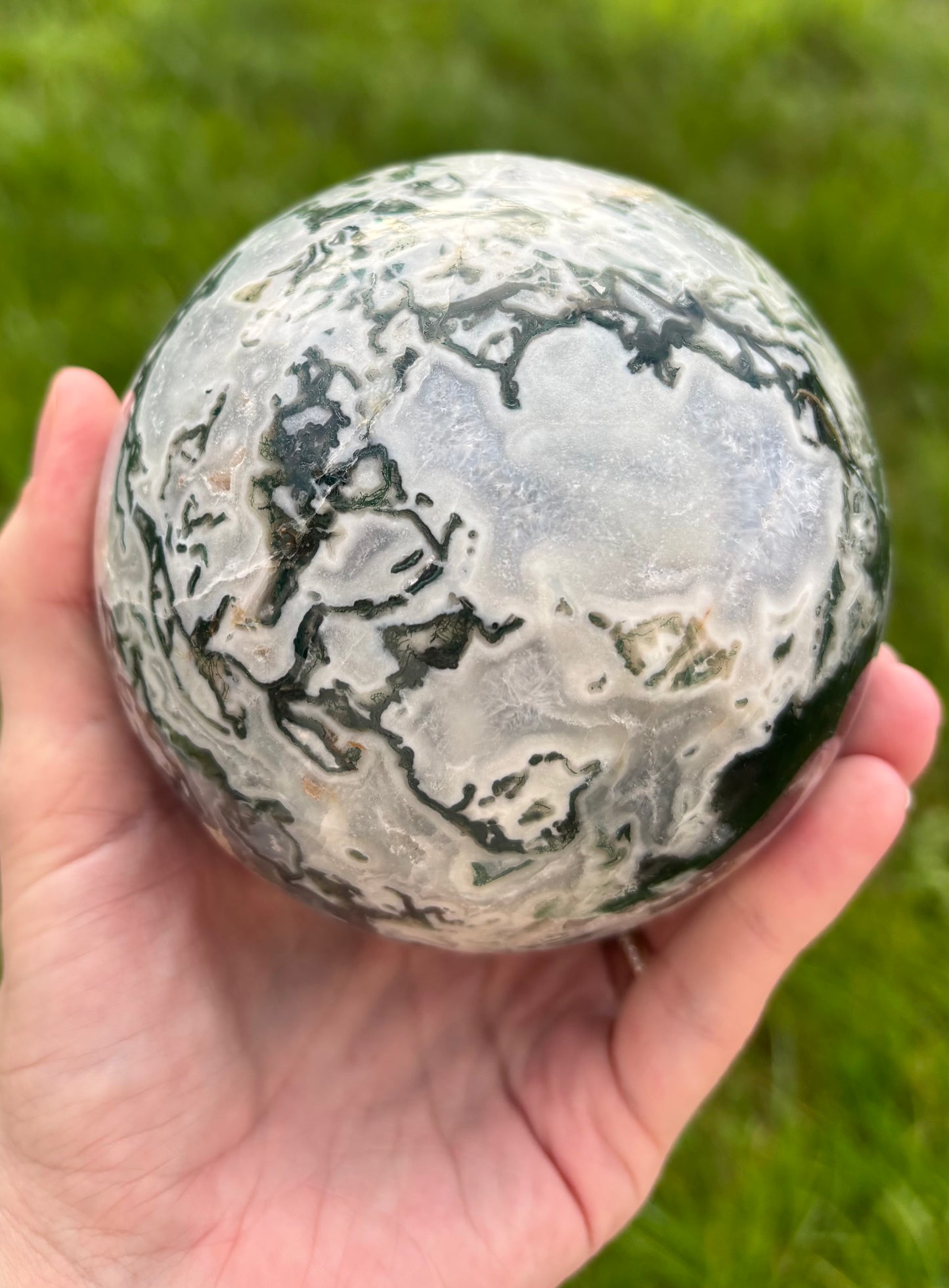 Large Moss Agate sphere